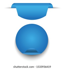 blue banner,blue  Web Ribbons With Gradient Mesh on white background,Vector illustration. Place for your text. Ribbons for business and design. Design elements