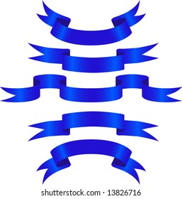 Blue Banners. vector illustration