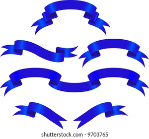 Blue Banners. vector illustration