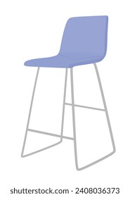 Blue bar chair. vector illustration