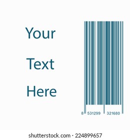 blue bar code and background
