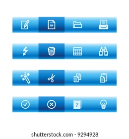 Blue bar document icons