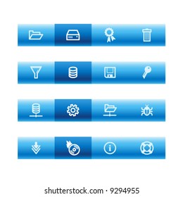 Blue bar server icons