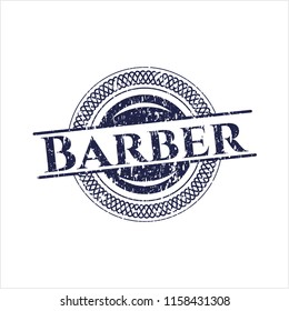 Blue Barber distressed rubber grunge texture stamp