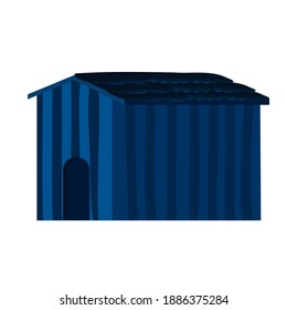Blue barn icon vector illustration