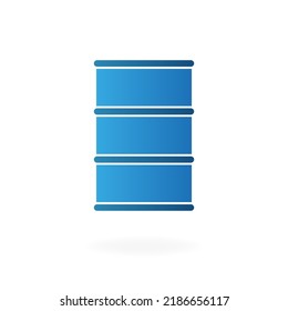 Blue barrel on a white background. Vector illustration