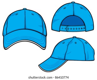 blue baseball cap