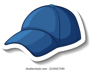 Blue Baseball Cap Cartoon Style Illustration Stock Vector (Royalty Free ...