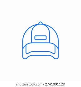 blue baseball cap icon sign vector