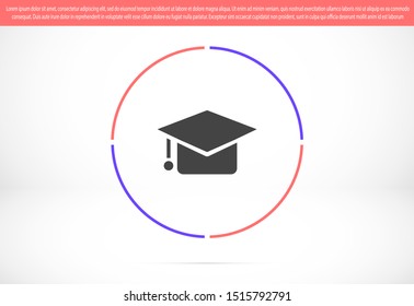 Blue baseball cap icon vector. Flat illustration of blue baseball ccap icon vector for web on white background.Hat Vintage  cap icon vector Design Template.hat for the university cap icon 