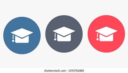Blue baseball cap icon vector. Flat illustration of blue baseball ccap icon vector for web on white background.Hat Vintage  cap icon vector Design Template.hat for the university cap icon 