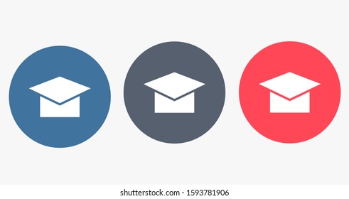 Blue baseball cap icon vector. Flat illustration of blue baseball ccap icon vector for web on white background.Hat Vintage  cap icon vector Design Template.hat for the university cap icon 