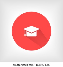 Blue baseball cap icon vector. Flat illustration of blue baseball ccap icon vector for web on white background.Hat Vintage cap icon vector Design Template.hat for the university cap icon
