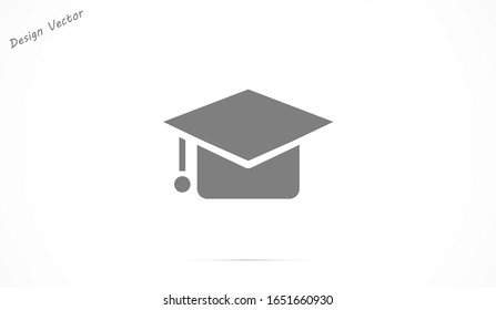 Blue baseball cap icon vector. Flat illustration of blue baseball ccap icon vector for web on white background.Hat Vintage cap icon vector Design Template.hat for the university cap icon