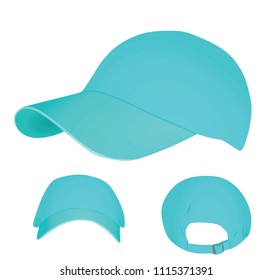Blue baseball cap. vector illustration