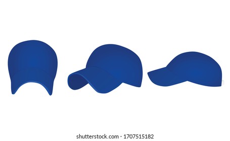 Blue baseball cap. vector illustration