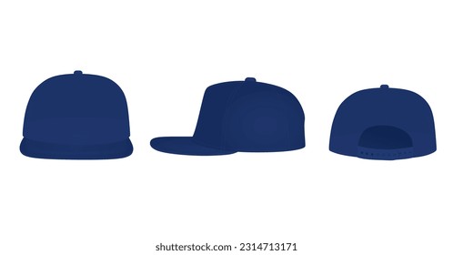 gorra azul de béisbol. ilustración vectorial