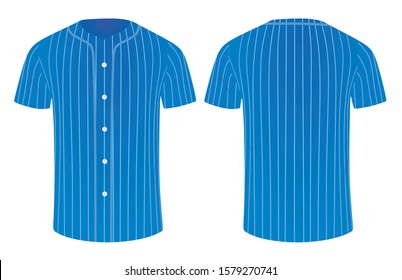 Blue baseball shirt. vector illustration