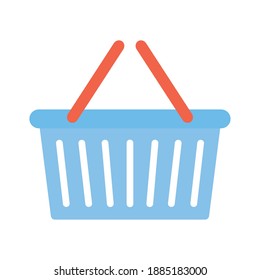 blue basket on a white background vector illustration design