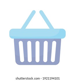 blue basket on a white background vector illustration design