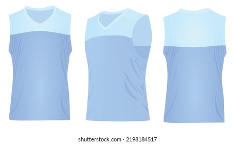 Blue Basketball Jersey. Vector Illustration