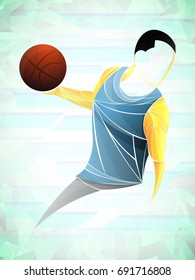 Blue basketball player, Sport basketball vector