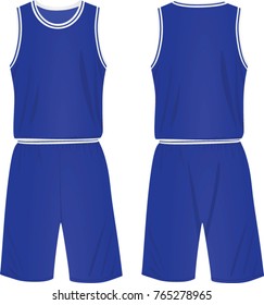 Blue basketball shirt. vector illustration