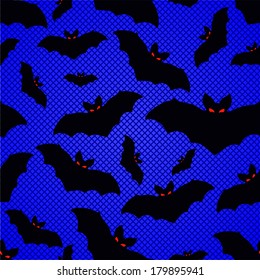 Blue bat pattern