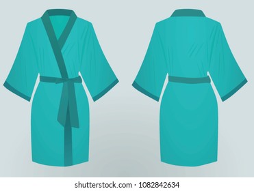 Blue bathrobe. vector illustration