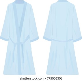 Blue bathrobe. vector illustration