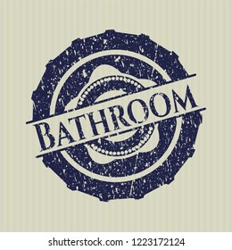 Blue Bathroom rubber grunge texture stamp