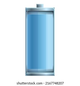 Blaue Batterie-Symbol-Cartoon-Vektorgrafik. Energiekosten. Ladeniveau