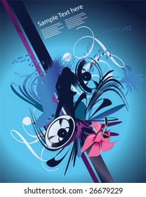blue beach party poster