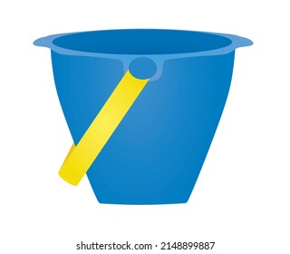 Blue beach pot. vector illustration