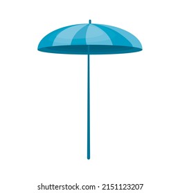 blue beach umbrella over white