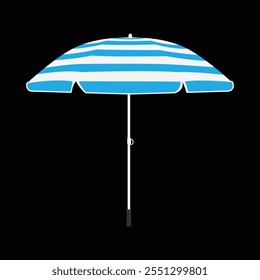 Blue Beach Umbrella vector summer