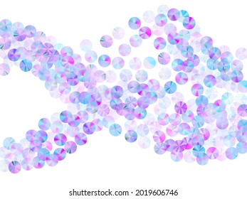 Las perlas azules configuran el fondo vectorial. El glamur brillantes elementos de eslóganes flatlay decoración de vacaciones. El fondo de los confeti de Año Nuevo se dispersa.