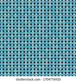 Perlas azules y fondo de perlas. Ilustración vectorial 3D para el diseño de tela, impresión para textil, pañuelo, ropa interior, embalaje, rayado, etc. Patrón transparente.