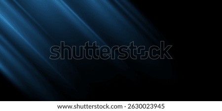 Blue beams effect isolated on black background. Abstract dropping rays or gleam backdrop. Vector illustration
