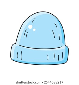 Ilustração de vetor isolado de chapéu de gorro azul