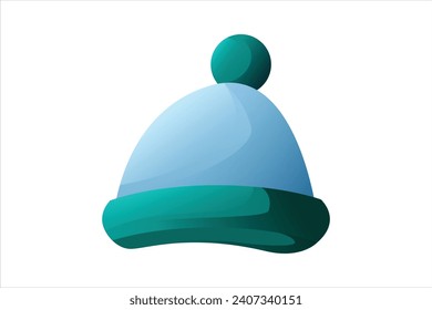 Blue Beanie Hat Winter Clothes Sticker