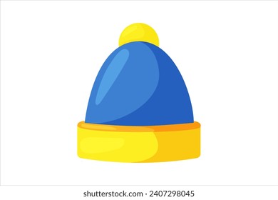 Blue Beanie Hat Winter Sticker Design