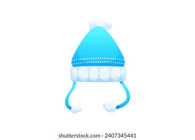 Blue Beanie Hat Winter Sticker