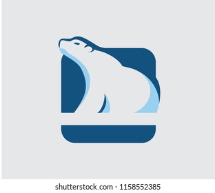Blue bear icon 
