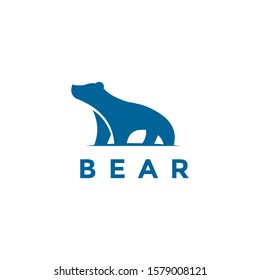 blue bear logo icon designs