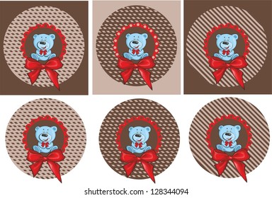 blue bear on a brown background