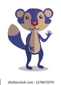 The blue bear on the transparent background