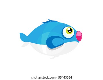 blue beautifol vector illustration in sea