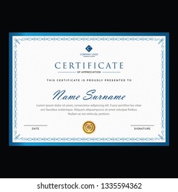 Blue Beautiful Certificate