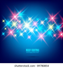 Blue beautiful Christmas background.